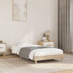 vidaXL Cadre de lit sans matelas chêne sonoma 75x190 cm