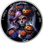 Pièce de monnaie en Argent g 31.1 (1 oz) Millésime 2024 DIA DE LOS MUERTOS