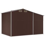 vidaXL Abri de jardin marron 277x192 5x179 cm acier galvanisé