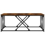 vidaXL Table basse chêne fumé 100x100x40 cm bois d'ingénierie