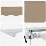 vidaXL Auvent rétractable électrique Beige et blanc 3 5 x 2 m