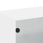 vidaXL Armoires murales avec portes en verre 2 Pièces blanc 68 5x37x35 cm