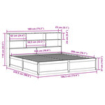 vidaXL Cadre de lit sans matelas cire marron 180x200cm bois pin massif