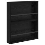 vidaXL Étagère à magazines avec étagère Chêne noir 60 x 12 x 70 cm