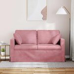 vidaXL Canapé Rose 138 x 78 x 80 cm Velours