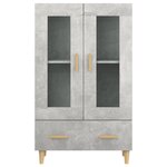 vidaXL Buffet haut Gris béton 70x31x115 cm Bois d'ingénierie
