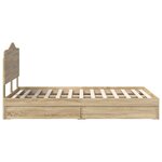 vidaXL Lit de Rangement Chêne Sonoma 120 x 190 cm Bois d'ingénierie
