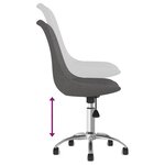 vidaXL Chaise pivotante de salle à manger Gris foncé Tissu