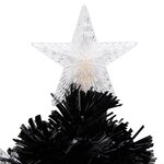 vidaXL Sapin de Noël et flocons de neige LED Noir 64 cm Fibre optique