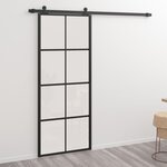 vidaXL Porte coulissante quincaillerie Aluminium et verre ESG 76x205cm