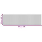 vidaXL Tapis rectangulaire marron 80x300 cm bambou