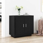 vidaXL Buffet Noir 80 x 40 x 75 cm Bois d'ingénierie