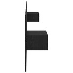 vidaXL Tête de lit avec armoire 3 Pièces Chêne noir Bois d'ingénierie