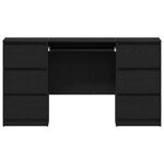 vidaXL Bureau Chêne noir 140 x 50 x 76 cm Bois d'ingénierie