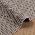 vidaXL Tapis de surface Rectangulaire LUGO Taupe 140 x 200 cm