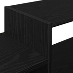 vidaXL Meuble TV mural Montage mural Chêne noir 140 x 28 x 21 cm