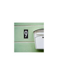 THIRARD - Plaque de signalisation 9  marquage blanc sur fond noir  panneau ABS à visser  56x120mm