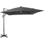 Parasol déporté en aluminium 2.7 m avec leds
