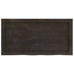 vidaXL Dessus de table marron foncé bois chêne massif traité