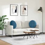 vidaXL Coussins de siège 2 Pièces Bleu Ø 40 x 13 cm Velours