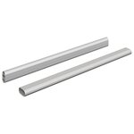 vidaXL Tige de placard 2 Pièces Argenté 764 x 15 x 29 mm