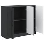 vidaXL Buffet Noir 89 x 34 5 x 77 cm Bois d'ingénierie