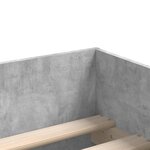 vidaXL Cadre de lit avec tiroirs sans matelas gris béton 90x190 cm
