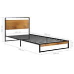 vidaXL Cadre de lit sans matelas métal 100x200 cm