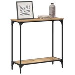 vidaXL Table console avec étagère chêne artisanal 75 x 30.5 x 75 cm