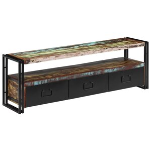 vidaXL Meuble TV Bois de récupération massif 120 x 30 x 40 cm
