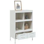 vidaXL Buffet haut blanc 68x39x101 5 cm acier