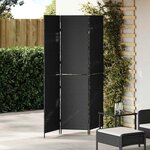 vidaXL Paravent Pliant Manuel Noir 146 x 180 cm. polyrotin