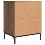 vidaXL Tables de chevet avec tiroir 2 Pièces Chêne marron 49 x 36 x 61 cm