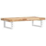 vidaXL Étagère de vasque murale acier et bois massif d'acacia