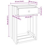 vidaXL Table de chevet Marron 63 x 30 x 79 cm Bois de Mahogany Massif