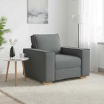 vidaXL Canapé Fauteuil Gris Foncé 60 cm Tissu