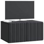 vidaXL Meuble TV mural 59 5 x 41 x 30 cm Noir Bois d'ingénierie
