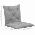 vidaXL Coussins de chaise pivotante 2 Pièces Gris 50 cm