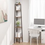 vidaXL Étagère d'angle 5 niveaux Marron foncé et noir 45 5x31 5x180 cm