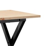 vidaXL Table basse cadre en X 90x40x45 cm bois de pin massif et fonte