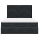 vidaXL Cadre de lit ottoman avec matelas noir 140x190 cm velours
