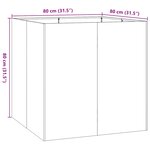 vidaXL Jardinière blanc 80x80x80 cm acier