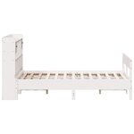 vidaXL Lit bibliothèque sans matelas blanc 150x200 cm bois pin massif