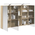 vidaXL Armoire Miroir de Salle de Bain Chêne Sonoma 100 x 14 5 x 70 cm
