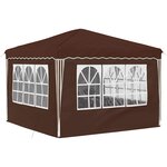 vidaXL Tente de fête pop-up 288 x 288 x 245 cm Marron Tissu Oxford
