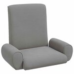 vidaXL Fauteuil de sol ajustable Gris foncé Velours grainé