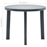 vidaXL Table de jardin Vert 89 cm Plastique