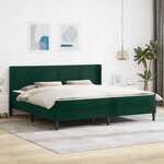 vidaXL Cadre de lit avec matelas Vert foncé 180 x 200 cm Velours