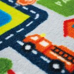 CIRCUIT Tapis enfant - 75 x 133 cm - Polyamide - Multicolore