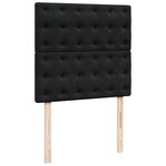 vidaXL Sommier à lattes de lit avec matelas Noir 100x200 cm Velours